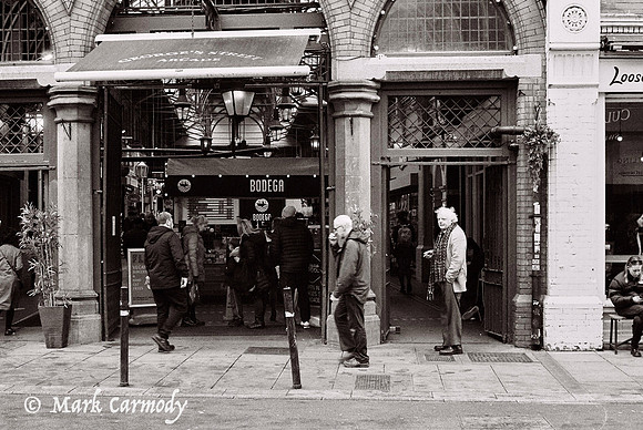 Taking a break at the George's Street Arcade.